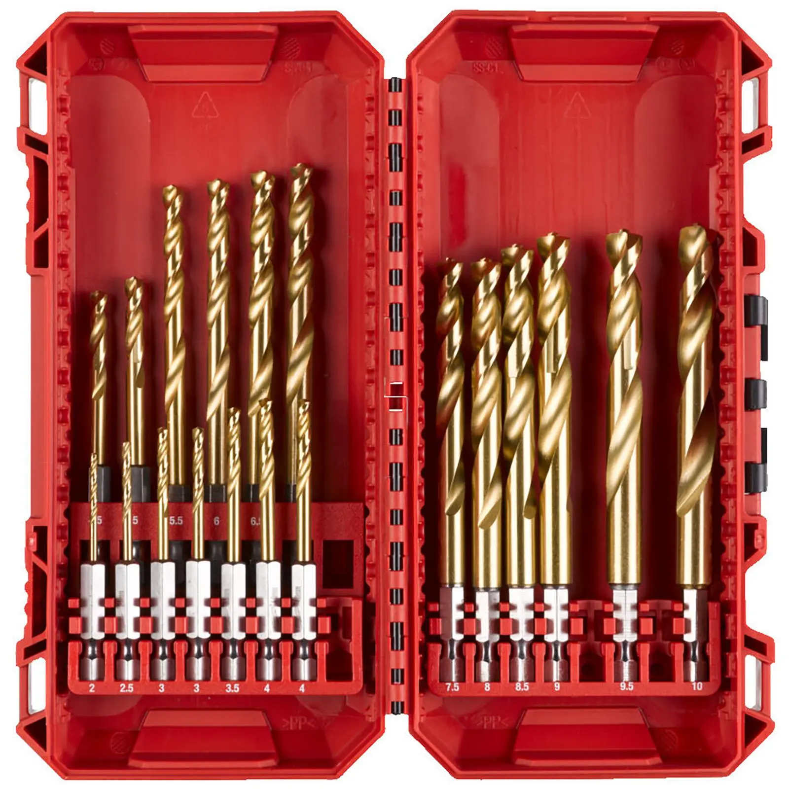 Milwaukee SHOCKWAVE Impact Duty HSS-G RED HEX Metal Drill Bit Set 19pc 2-10mm