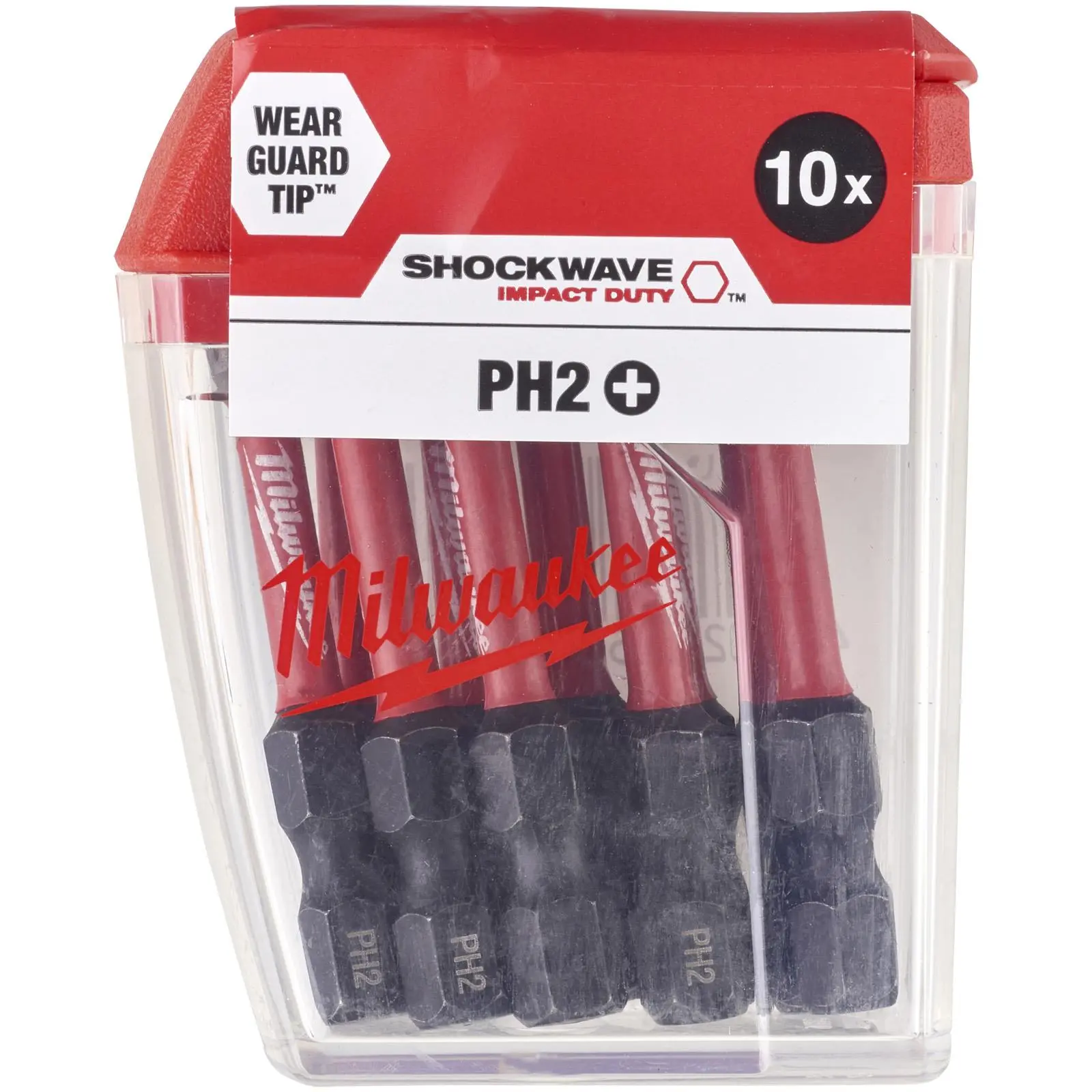 Milwaukee SHOCKWAVE Impact Duty Phillips PH2 Screwdriver Bits 50mm 10 Piece TICTAC Box