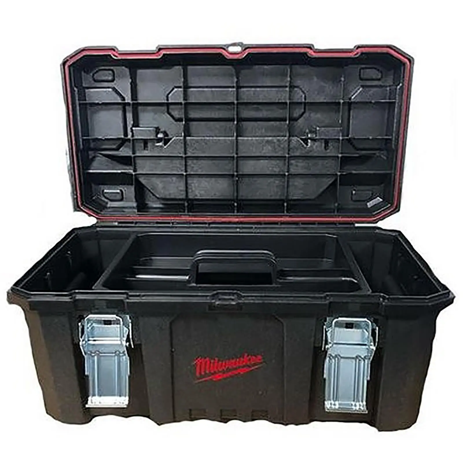 Milwaukee Site Toolbox Heavy Duty 21in Metal Latches and Internal Tote Tray - Image 3