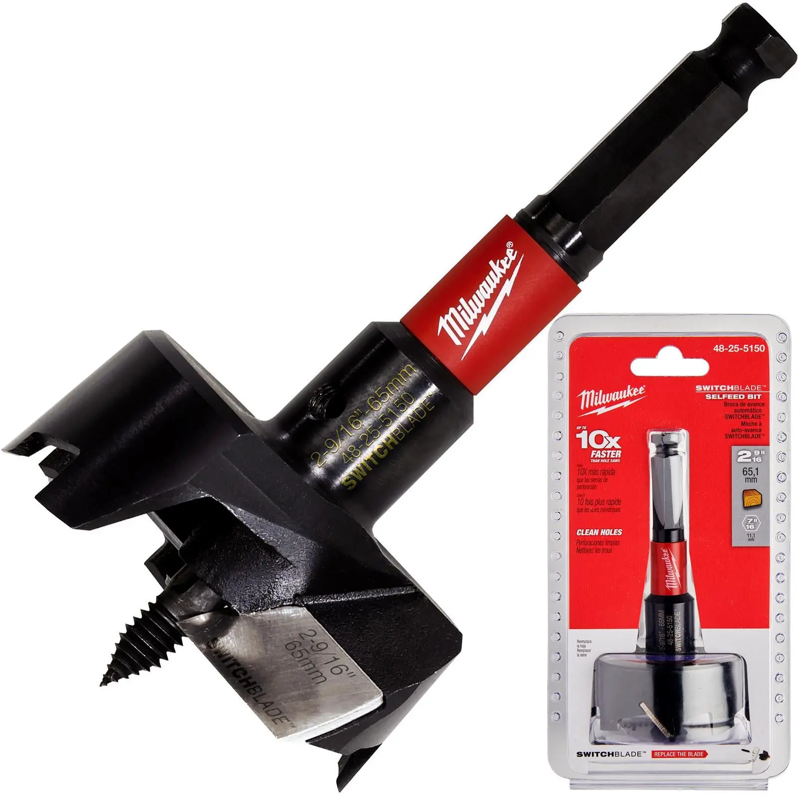 Milwaukee SWITCHBLADE Self Feed Forstner Wood Drill Bits