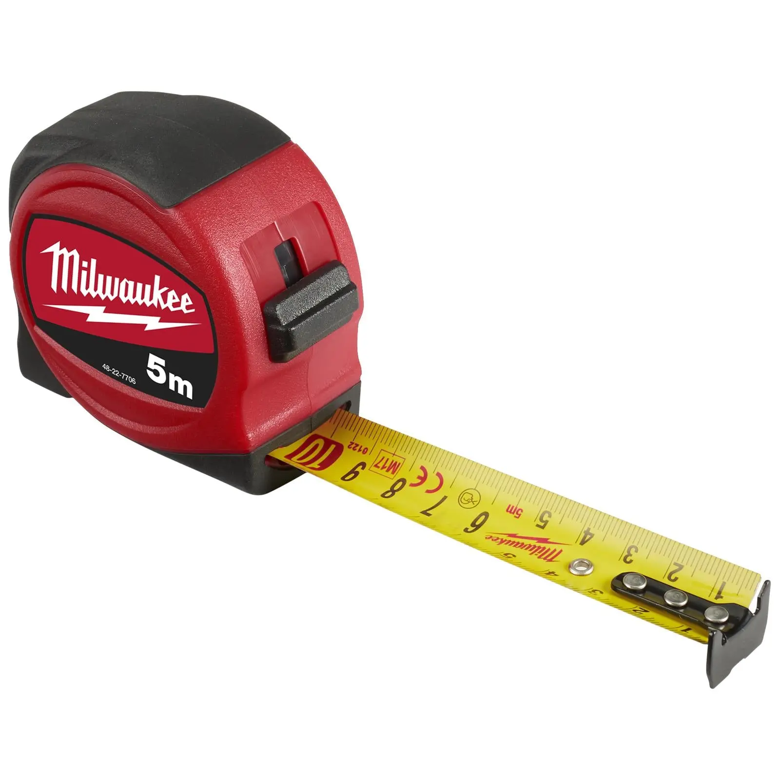 Milwaukee Tape Measure 5m Metric Slimline Pocket Tape 25mm Blade Width - Image 3