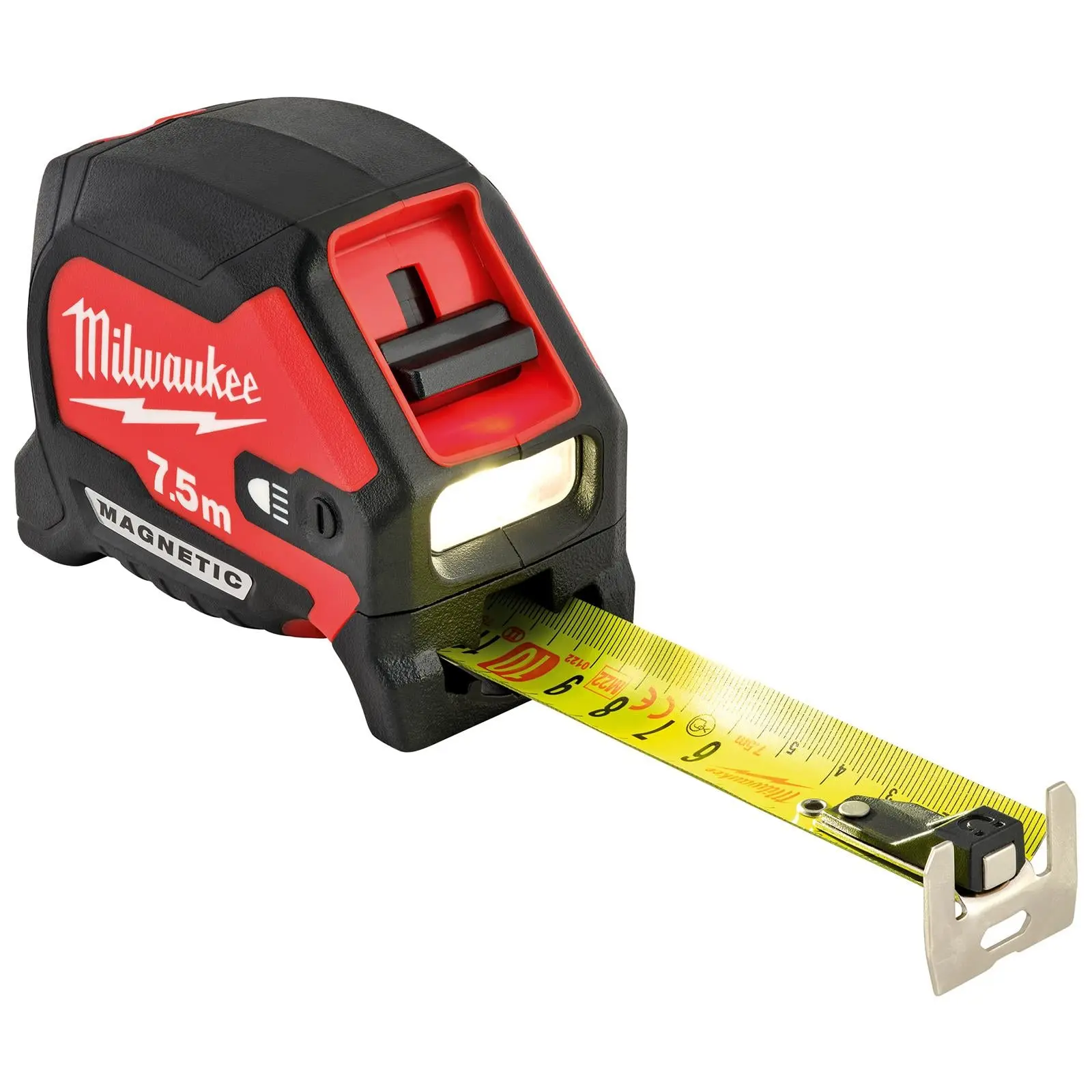 Milwaukee Tape Measure Magnetic 7.5m with LED Light 30mm Wide Blade 100 Lumens - Image 5