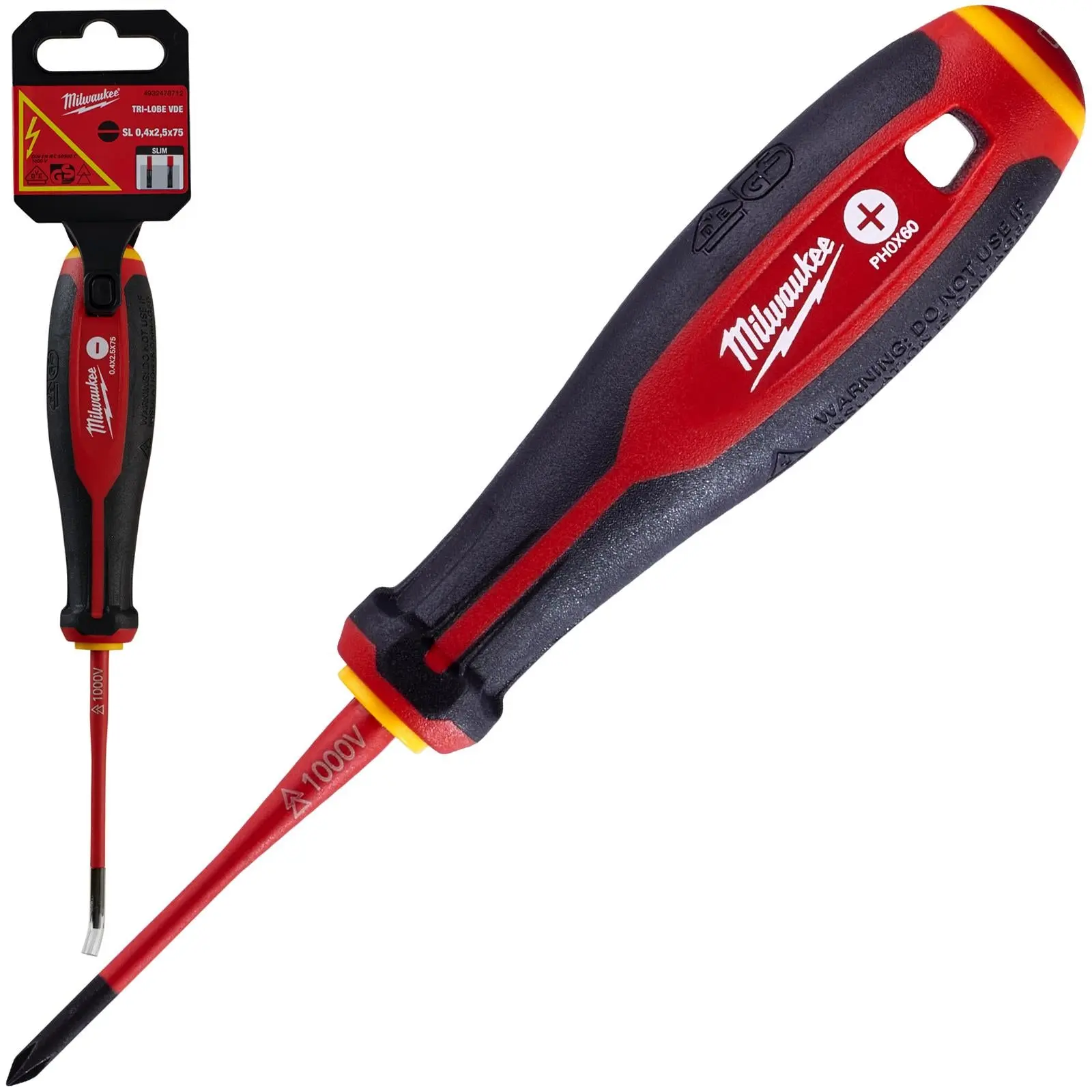 Milwaukee Tri-Lobe VDE Screwdrivers Slim Shank Anti Roll - Image 12