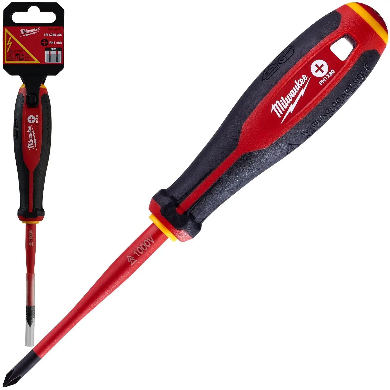 Milwaukee Tri-Lobe VDE Screwdrivers Slim Shank Anti Roll - Image 15