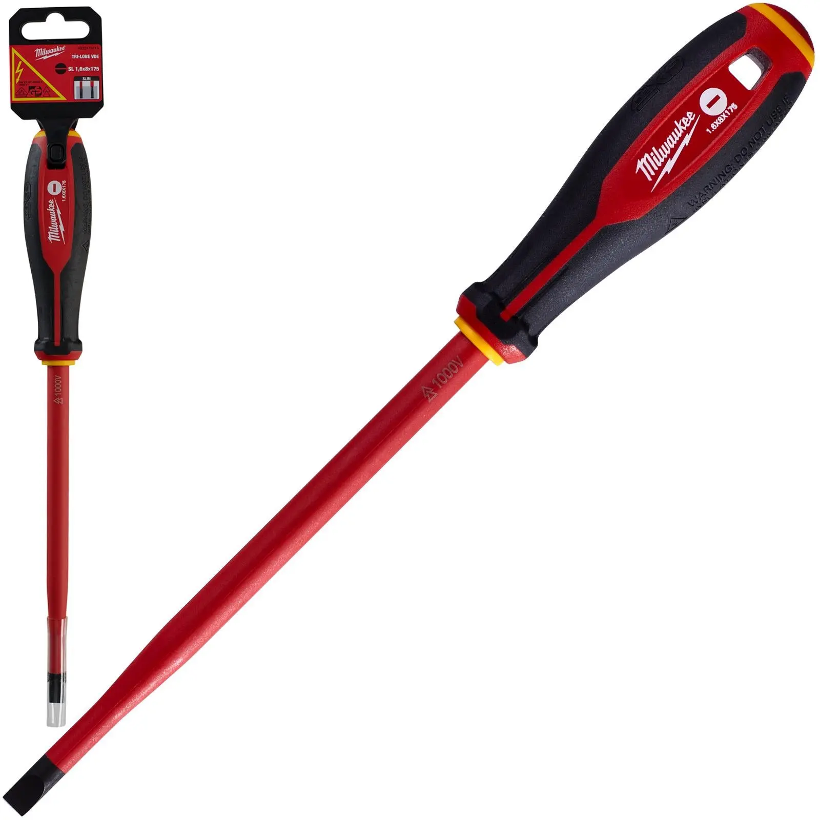 Milwaukee Tri-Lobe VDE Screwdrivers Slim Shank Anti Roll - Image 16