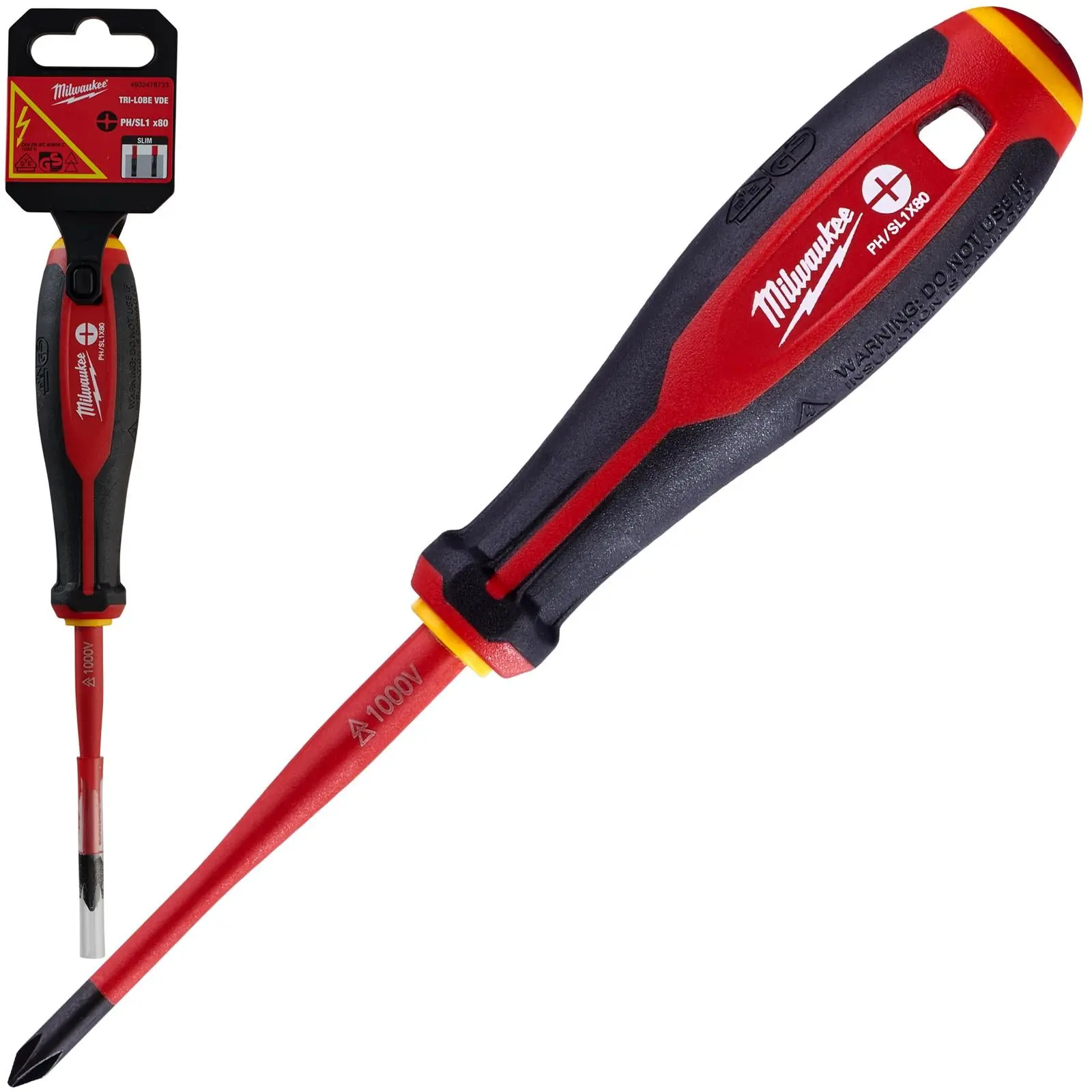 Milwaukee Tri-Lobe VDE Screwdrivers Slim Shank Anti Roll - Image 17