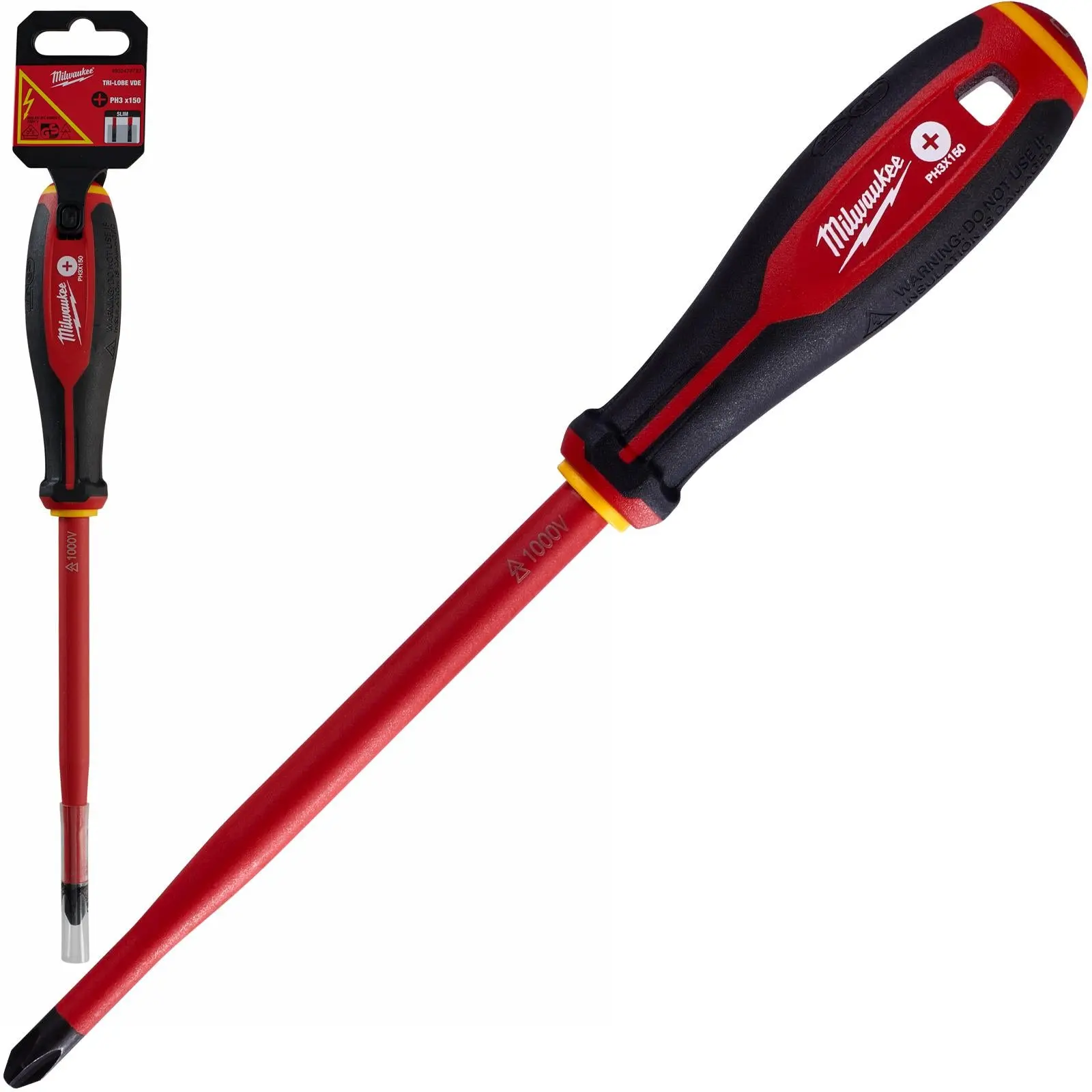 Milwaukee Tri-Lobe VDE Screwdrivers Slim Shank Anti Roll - Image 18