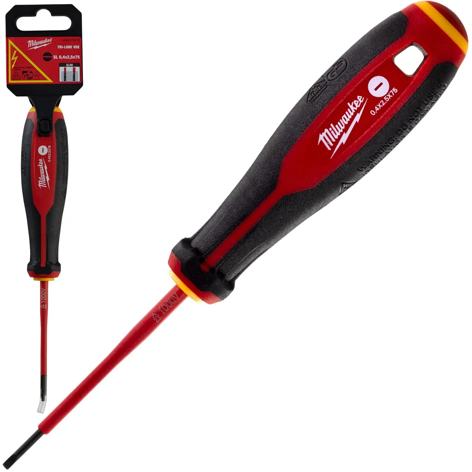 Milwaukee Tri-Lobe VDE Screwdrivers Slim Shank Anti Roll - Image 22