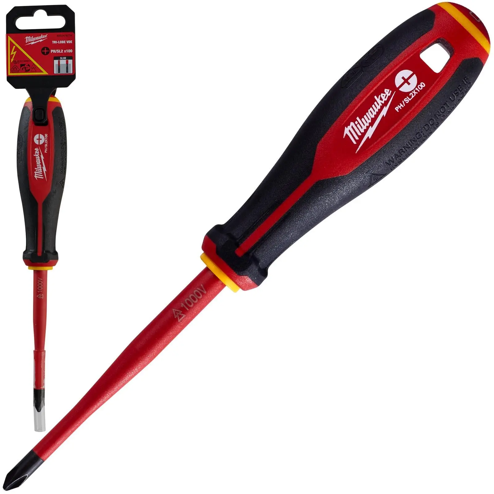 Milwaukee Tri-Lobe VDE Screwdrivers Slim Shank Anti Roll - Image 23