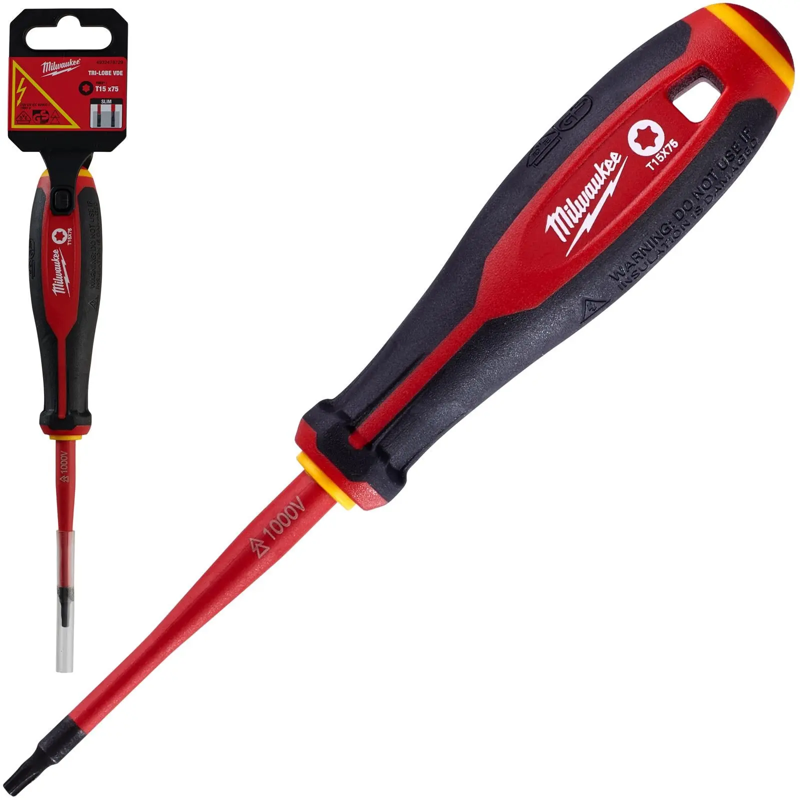 Milwaukee Tri-Lobe VDE Screwdrivers Slim Shank Anti Roll - Image 25