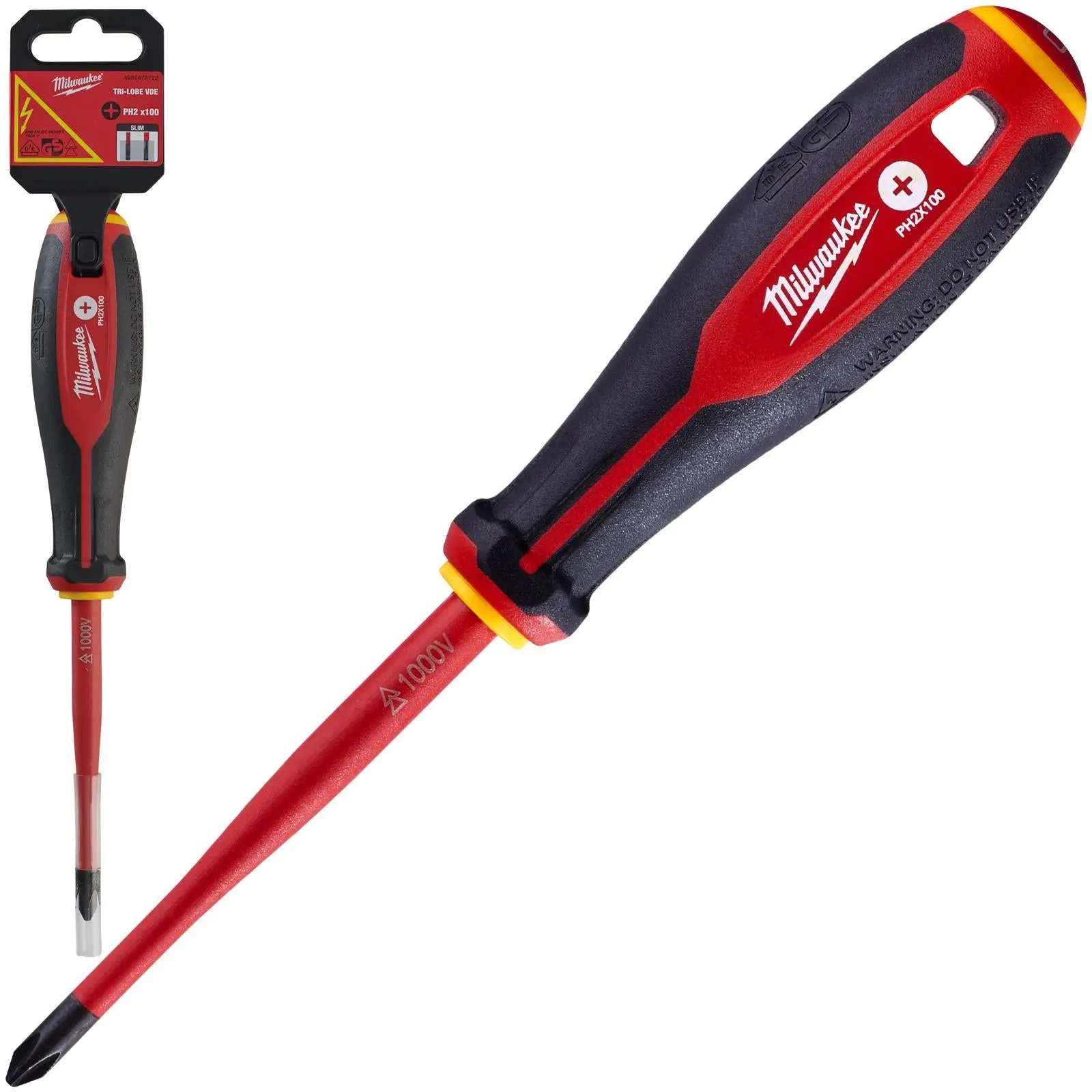 Milwaukee Tri-Lobe VDE Screwdrivers Slim Shank Anti Roll - Image 3