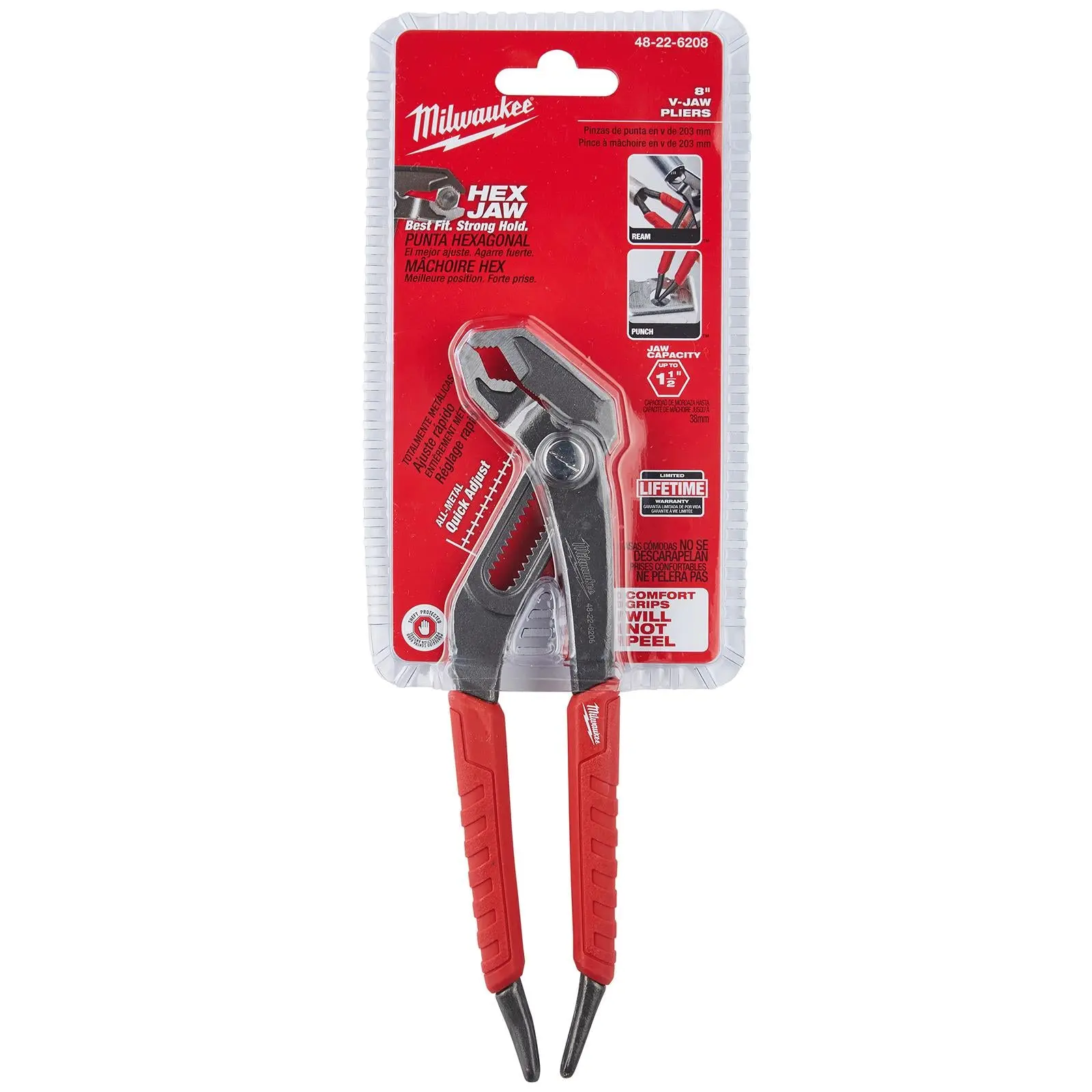 Milwaukee Water Pump Pliers Quick Adjust 200mm Push Button - Image 2
