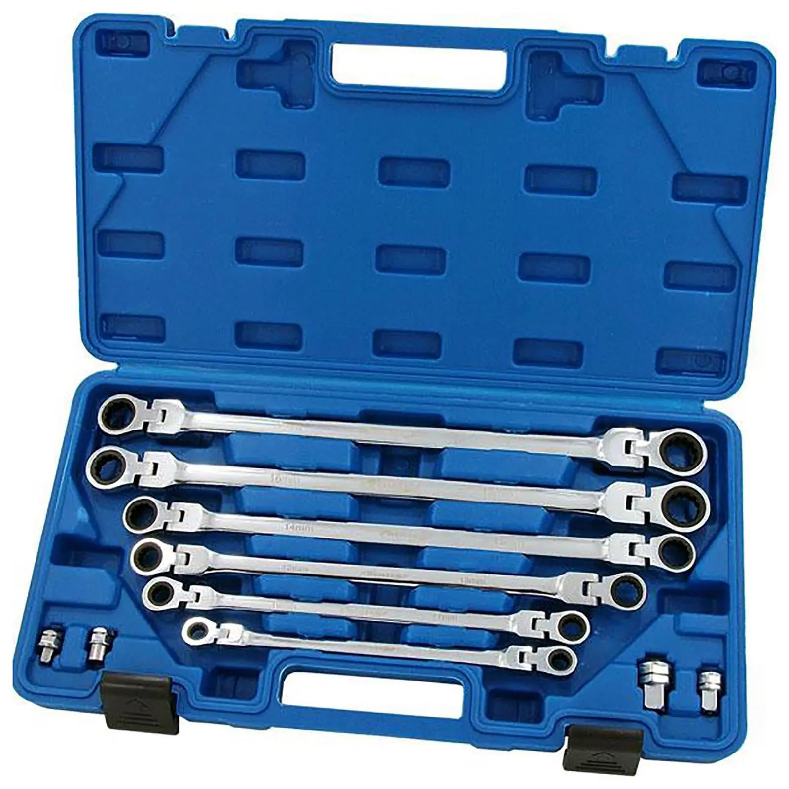Neilsen Flexible Head Ratchet Spanner Set Swivel Wrench Socket Screwdriver Adaptor - Image 2