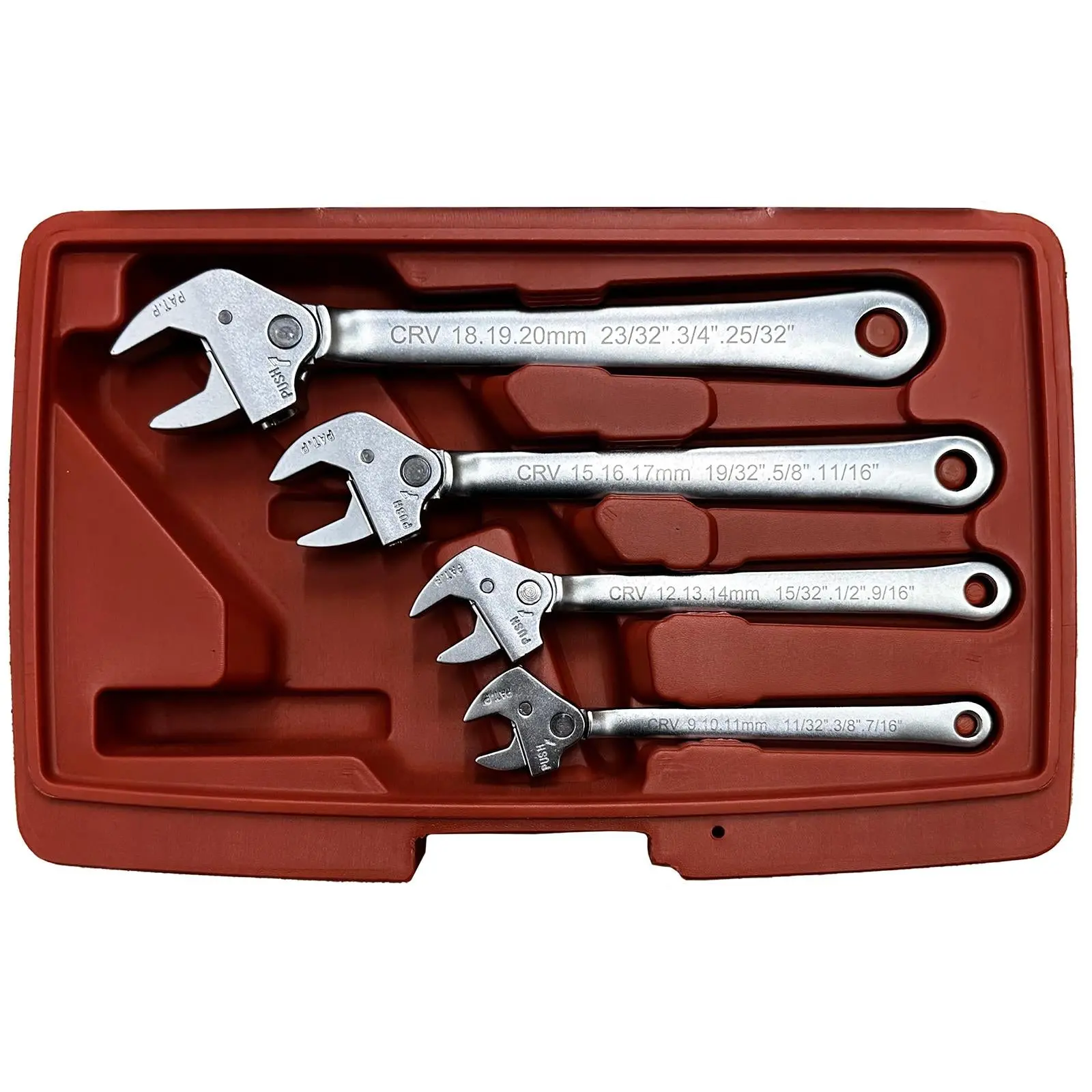Neilsen Ratchet Spanner Wrench Clamp Set Push Roll Head 9-20mm 4 Piece - Image 4