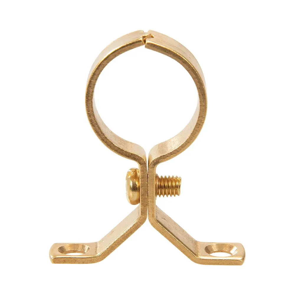 Plumbob Brass Pipe Bracket 5pk 22mm 984778 - Image 2