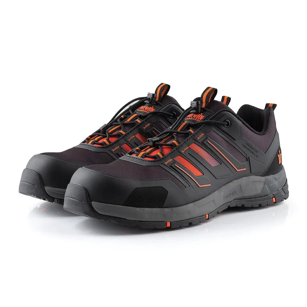 Scruffs Air Safety Trainers Black / Orange - Choose Size - Image 9