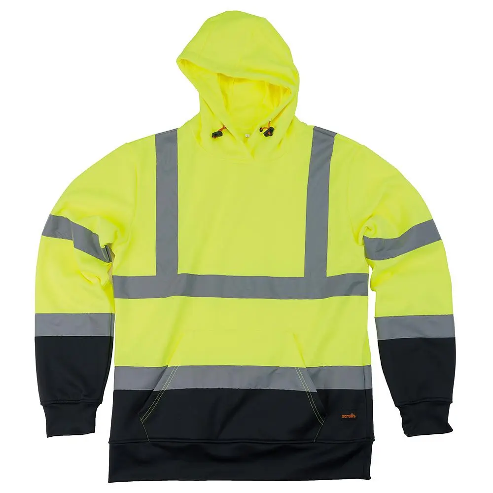 Scruffs High Visibility Hoodie Class 2 Yellow / Navy - Choose Size