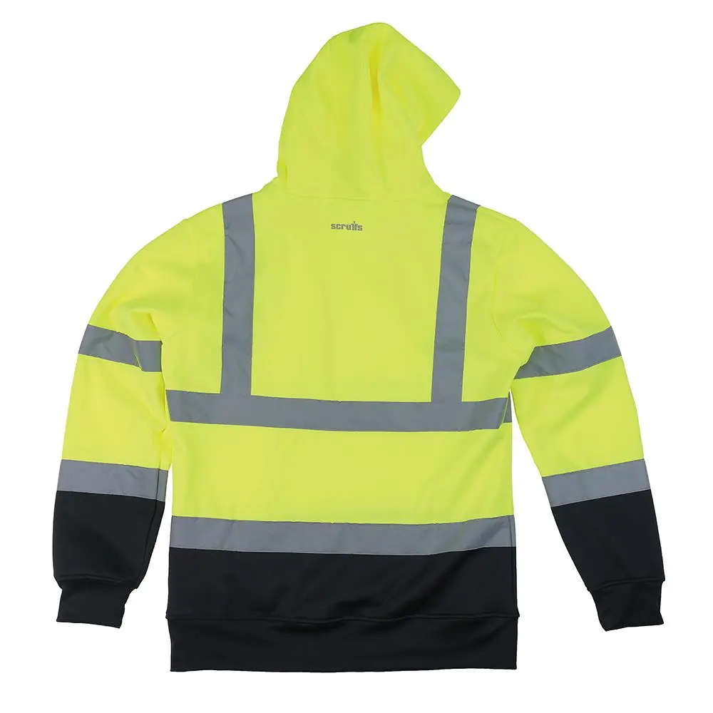 Scruffs High Visibility Hoodie Class 2 Yellow / Navy - Choose Size - Image 3