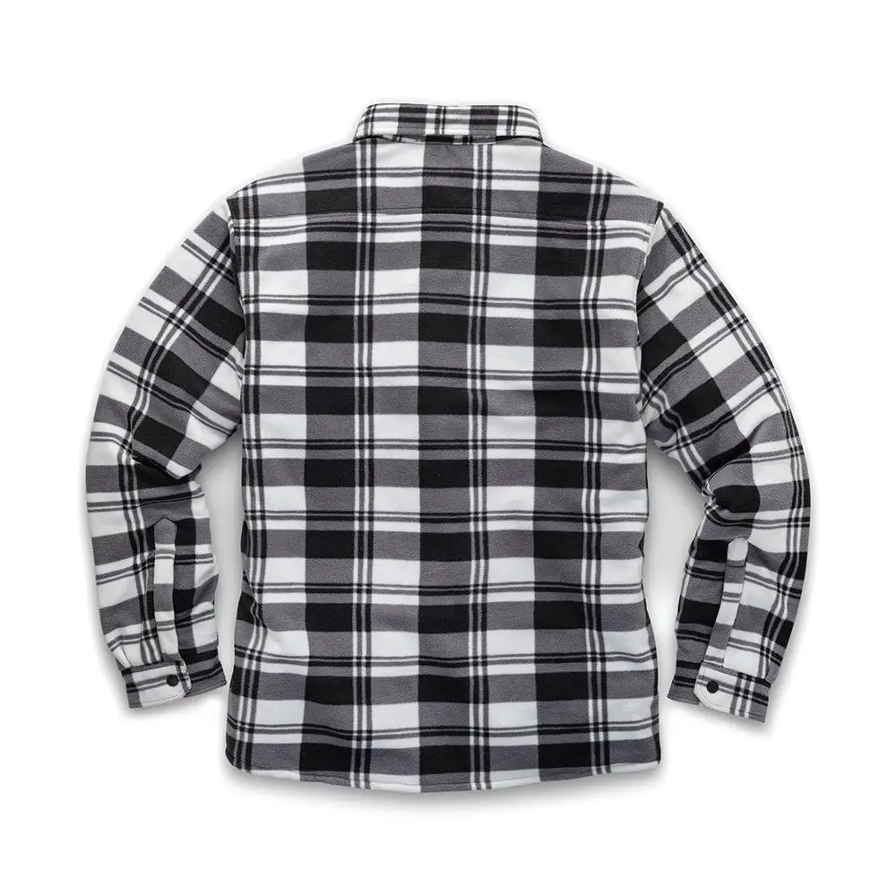 Scruffs Worker Padded Checked Shirt Black / White - Choose Size - Image 4