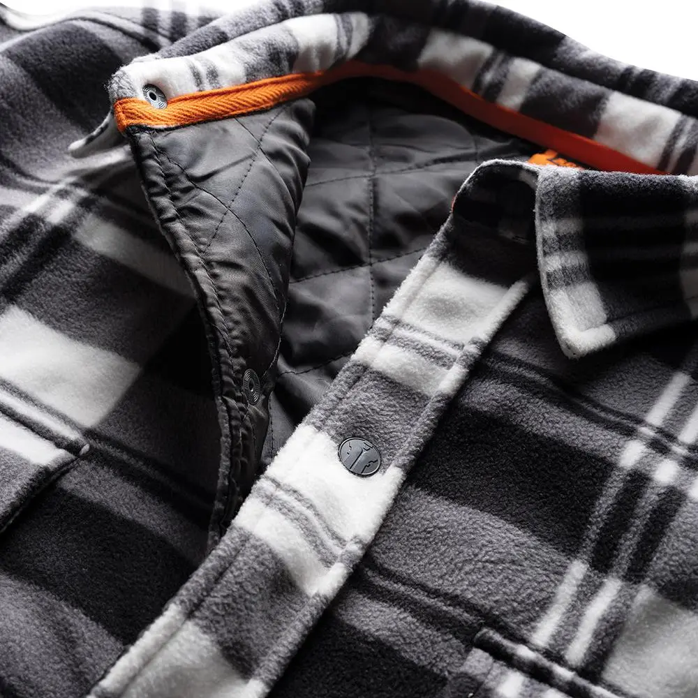 Scruffs Worker Padded Checked Shirt Black / White - Choose Size - Image 5