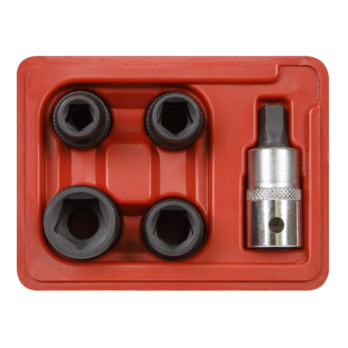 Sealey 1/2" Drive 5 Piece Brake Calliper Socket Set Mechanic Chrome Vanadium Steel - Image 4
