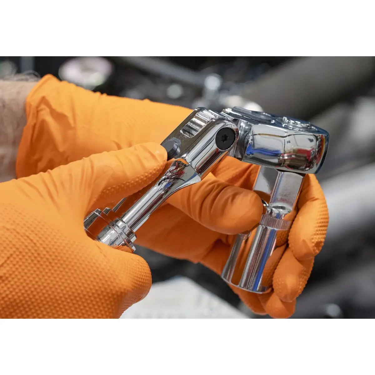 Sealey 1/2" Flexi-Head Extendable Ratchet Handle Socket Wrench 72 Tooth - Image 10