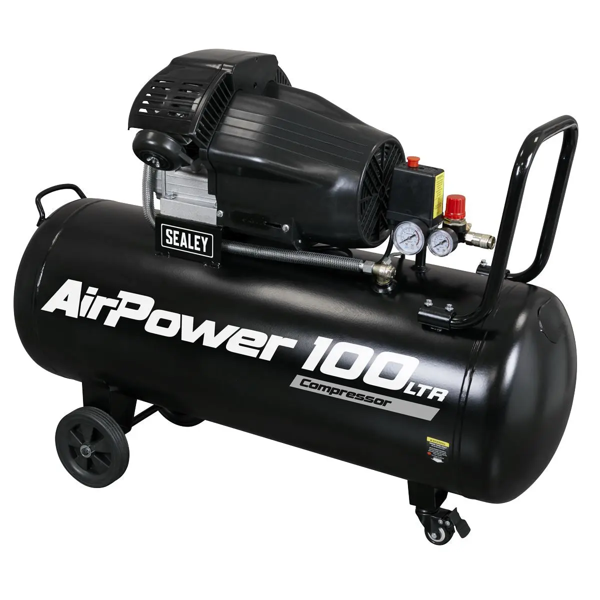 Sealey 100L V-Twin Direct Drive Air Compressor 3hp - Image 2