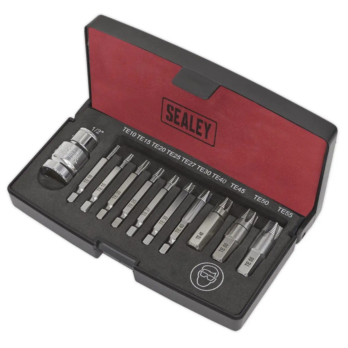 Sealey 11 Piece Trx-Star Fitting Screw Extractor Set E10-E55 - Image 3