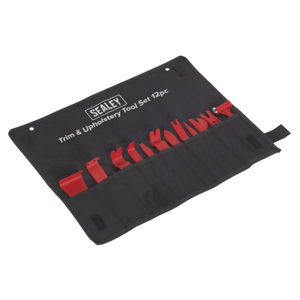 Sealey 12 Piece Trim and Upholstery Tool Set in Tool Roll Trim Hammer Panel Removal - Image 2