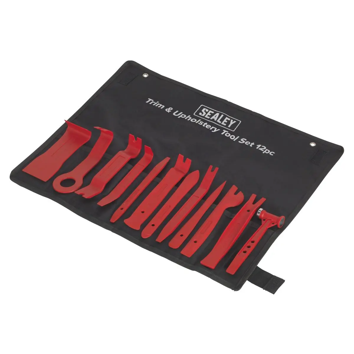 Sealey 12 Piece Trim and Upholstery Tool Set in Tool Roll Trim Hammer Panel Removal - Image 3