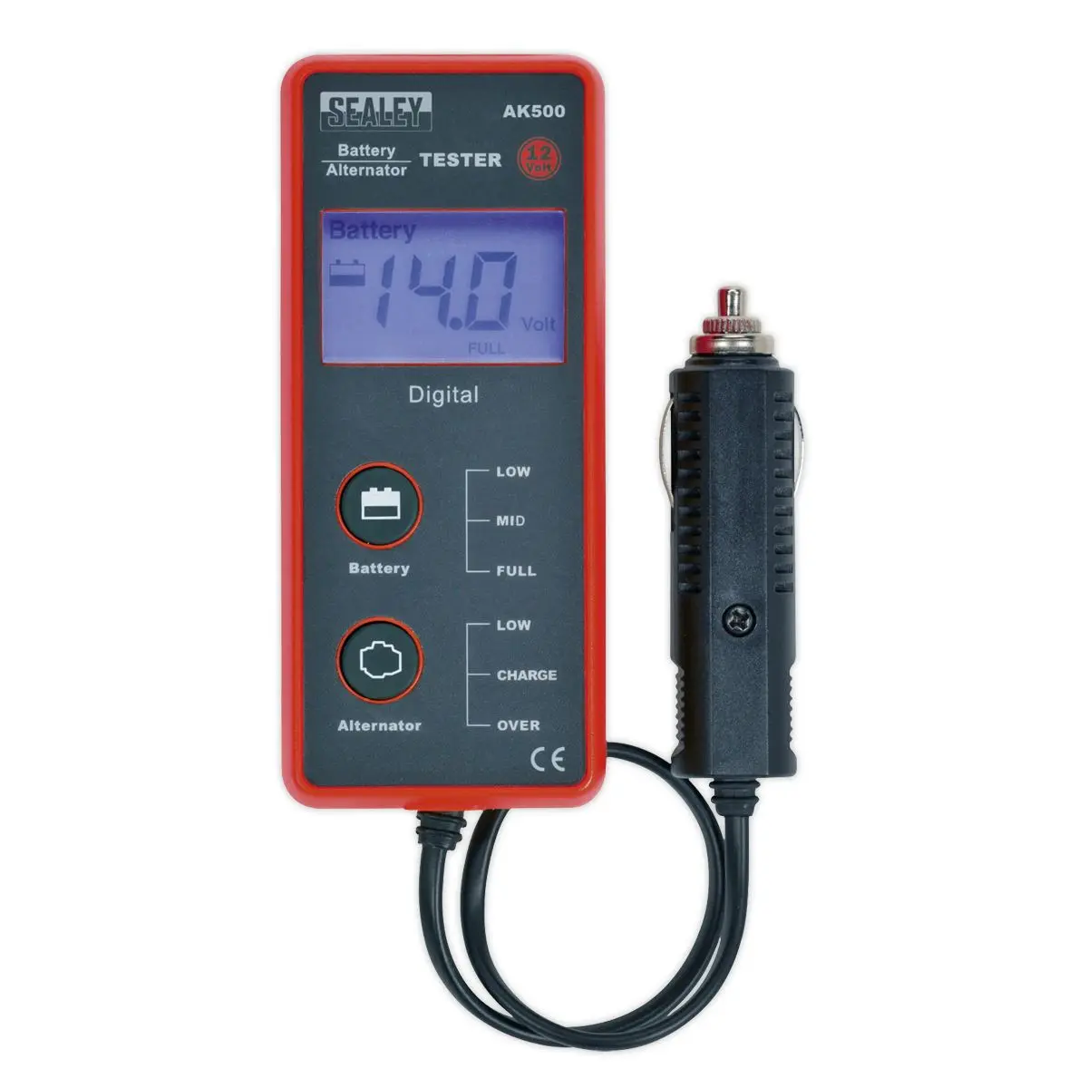Sealey Battery & Alternator Tester 12V - LCD Screen - Image 4