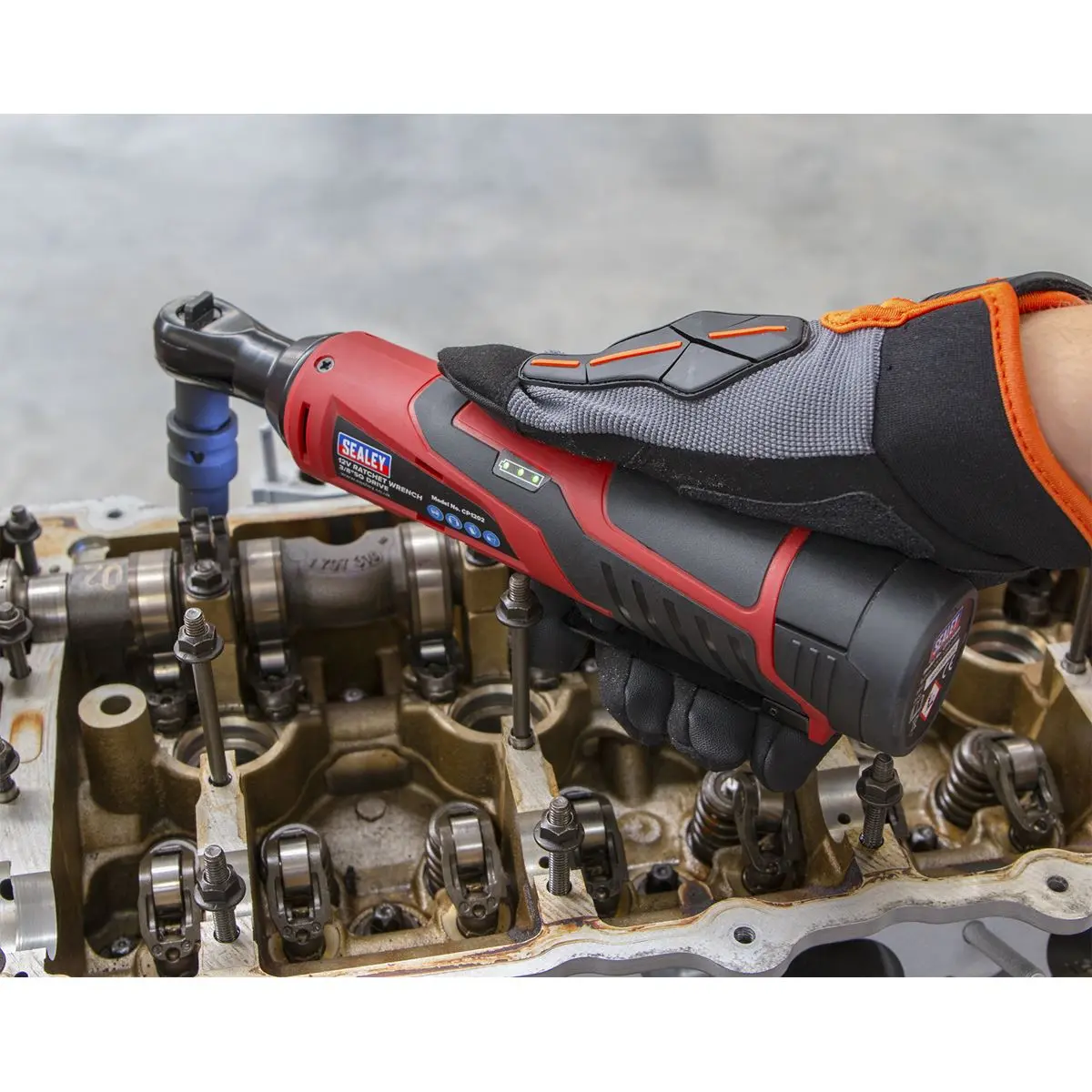 Sealey Cordless Ratchet Wrench 3/8"Sq Drive 12V SV12 Series - Body Only - Image 6