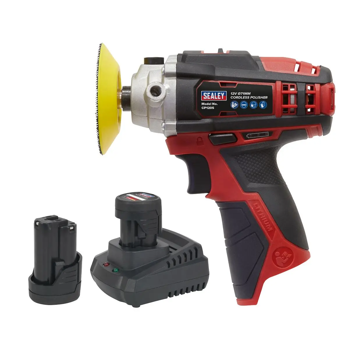 Sealey Cordless Polisher Kit Ø71mm 12V SV12 Series - 2 Batteries - Image 6