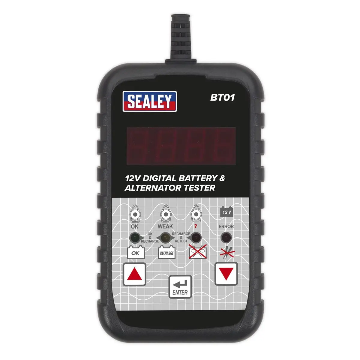 Sealey 12V Digital Battery and Alternator Tester LED Screen Car Van - Image 2