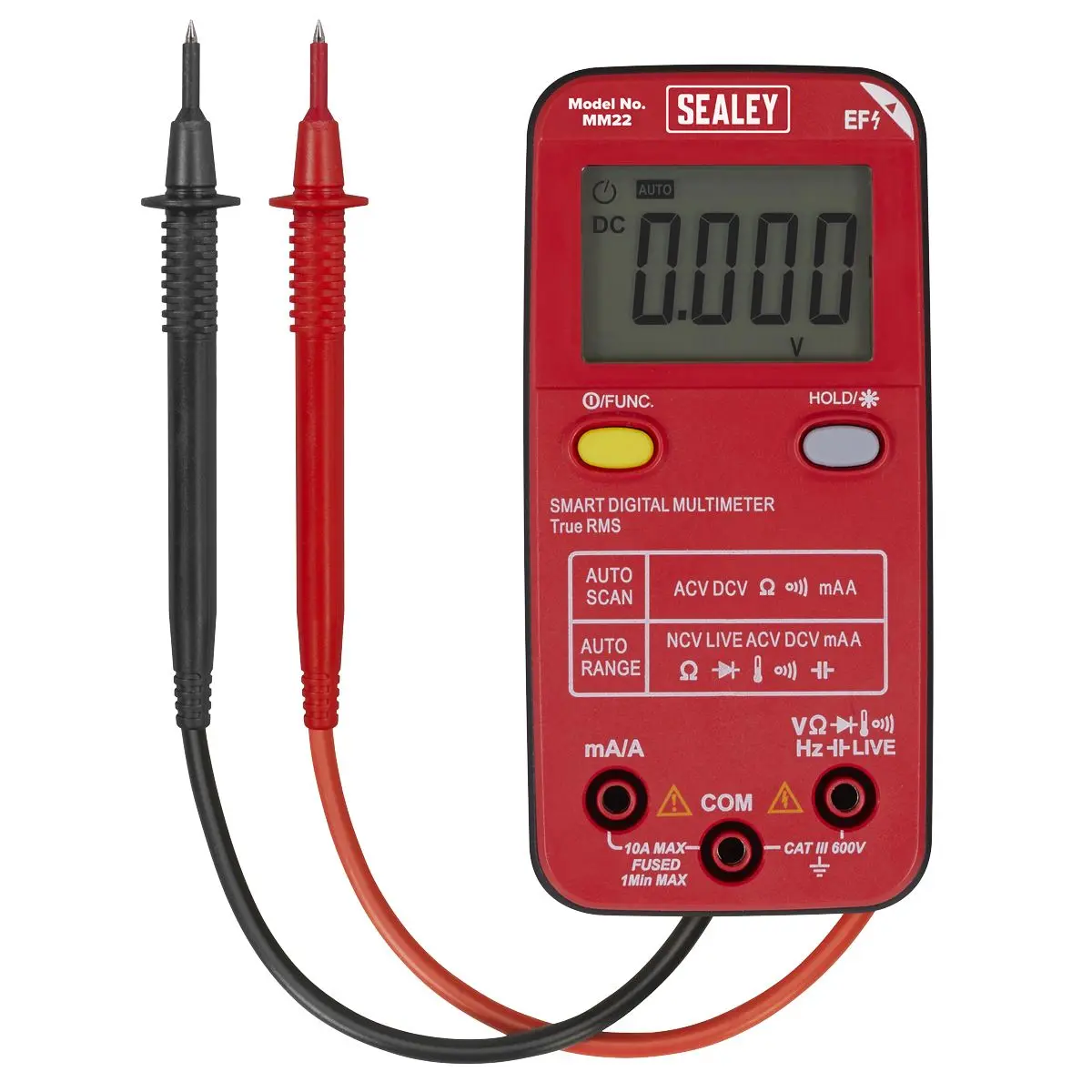 Sealey 13-Function Professional Smart Auto-Scanning Digital Multimeter - Image 7