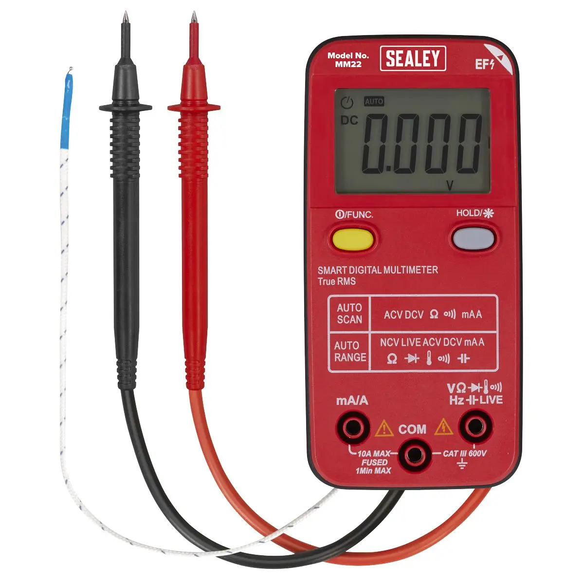 Sealey 13-Function Professional Smart Auto-Scanning Digital Multimeter - Image 8
