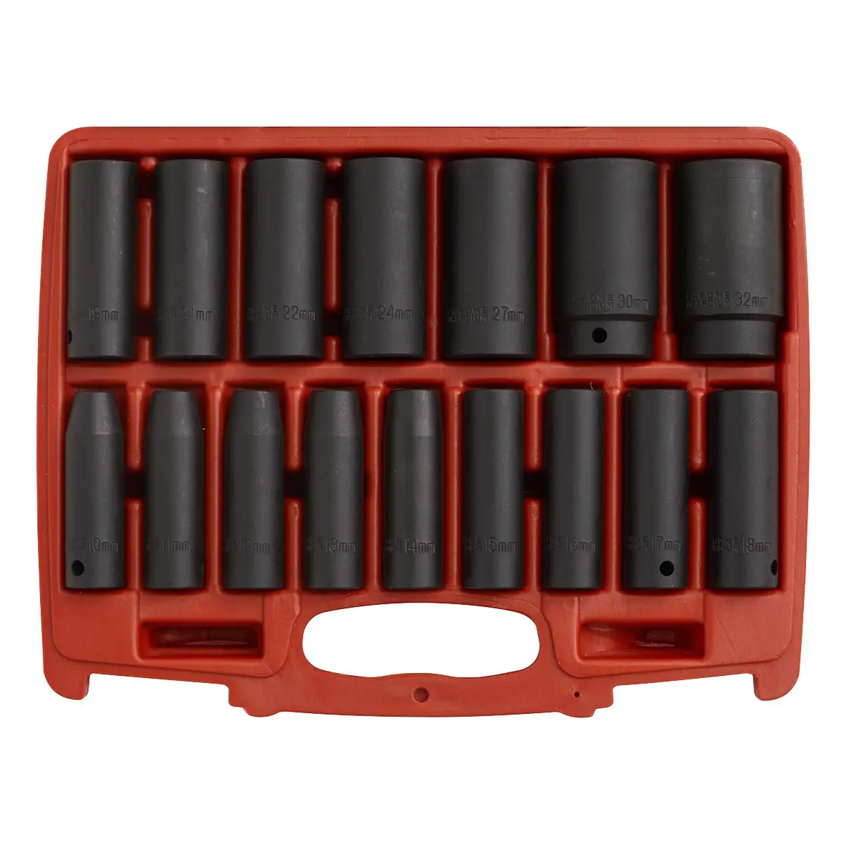 Sealey Premier 16 Piece 1/2" Drive Deep Impact Socket Set 10-32mm - Image 3