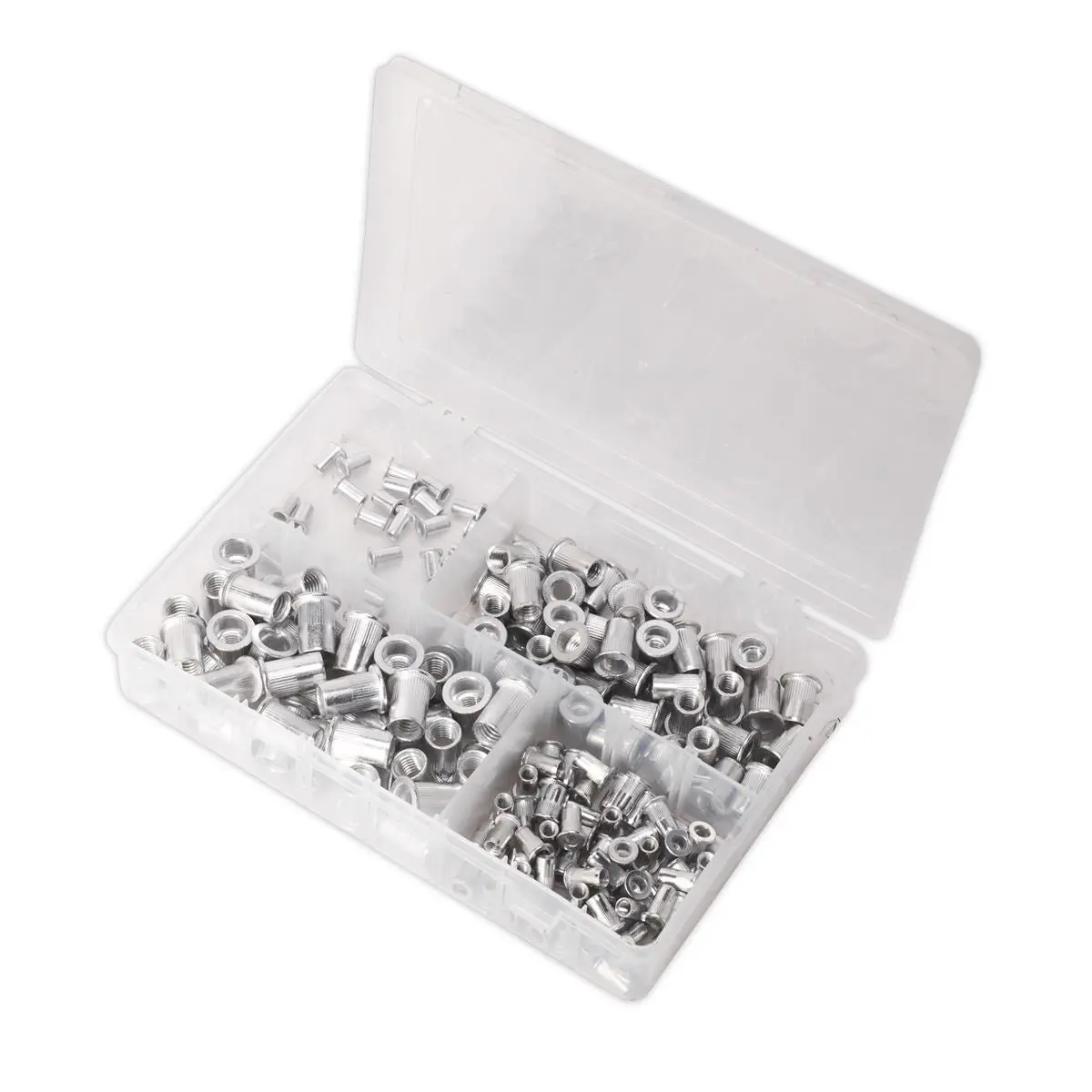 Sealey 200 Piece Splined Threaded Insert Rivet Nut Assortment M4-M8 Metric - Image 10