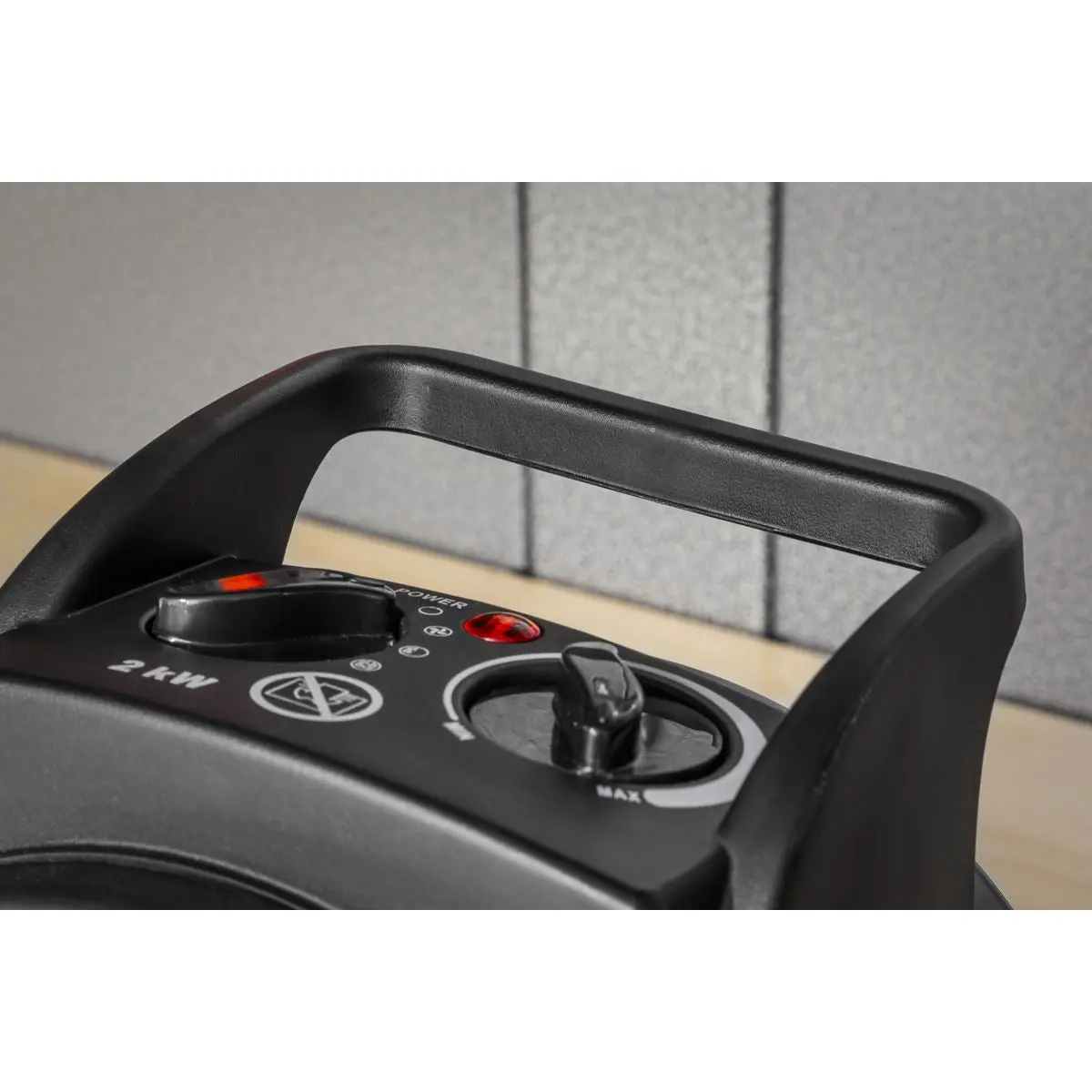 Sealey 2000W Industrial PTC Fan Heater 230V Two Thermostat Heat Settings Work Bench - Image 2