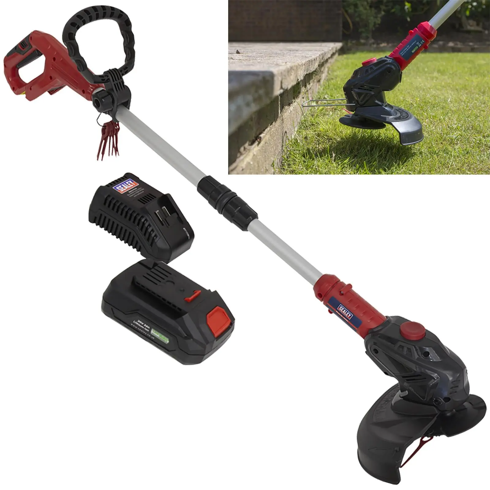 Sealey Strimmer Cordless 20V SV20 Series with 2Ah Battery & Charger - Image 10