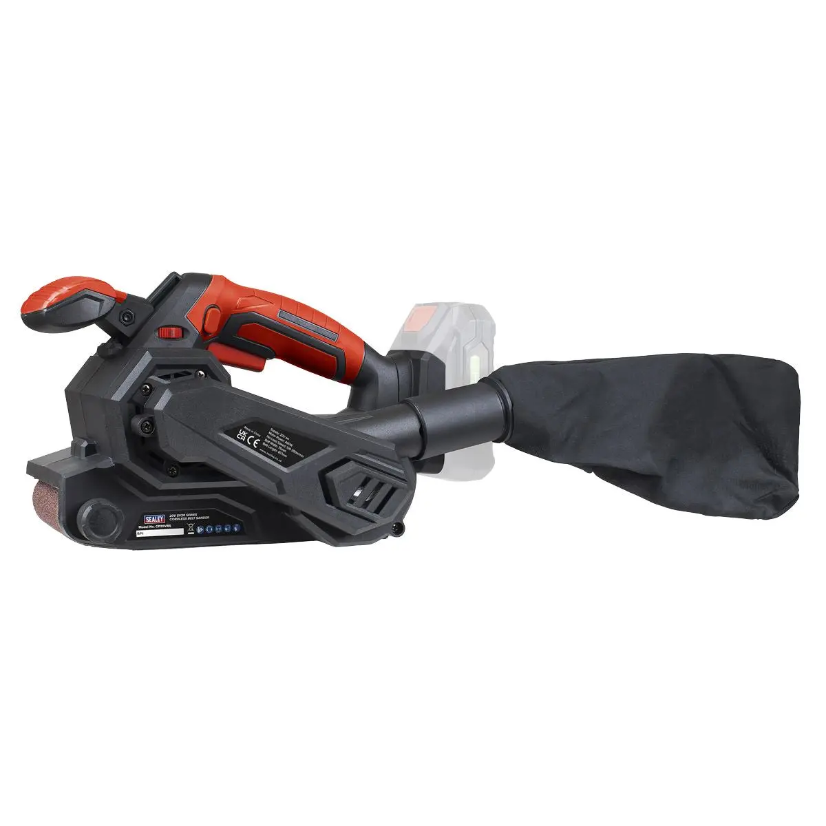 Sealey 20V SV20 Series Cordless Belt Sander Kit - 2 Batteries - Image 3