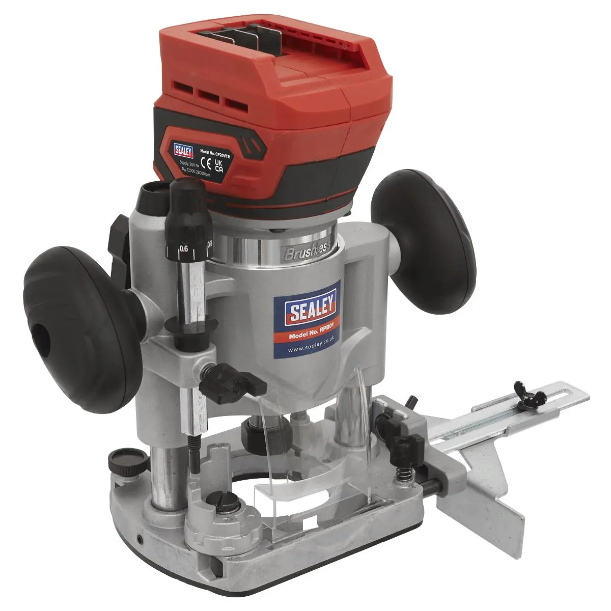 Sealey 20V SV20 Series Cordless Trimming Router Kit - 2 Batteries - Image 2