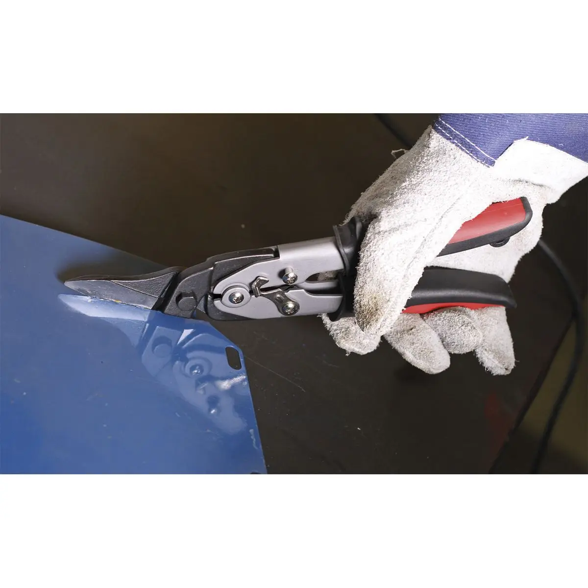 Sealey 280mm Offset Tin Snips 1mm Capacity Stainless Steel Offset Head - Image 4
