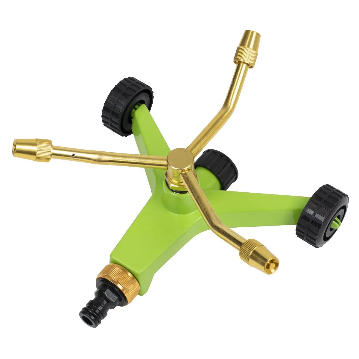 Sealey 3-Arm Brass Sprinkler with Metal Wheeled Base - Image 4