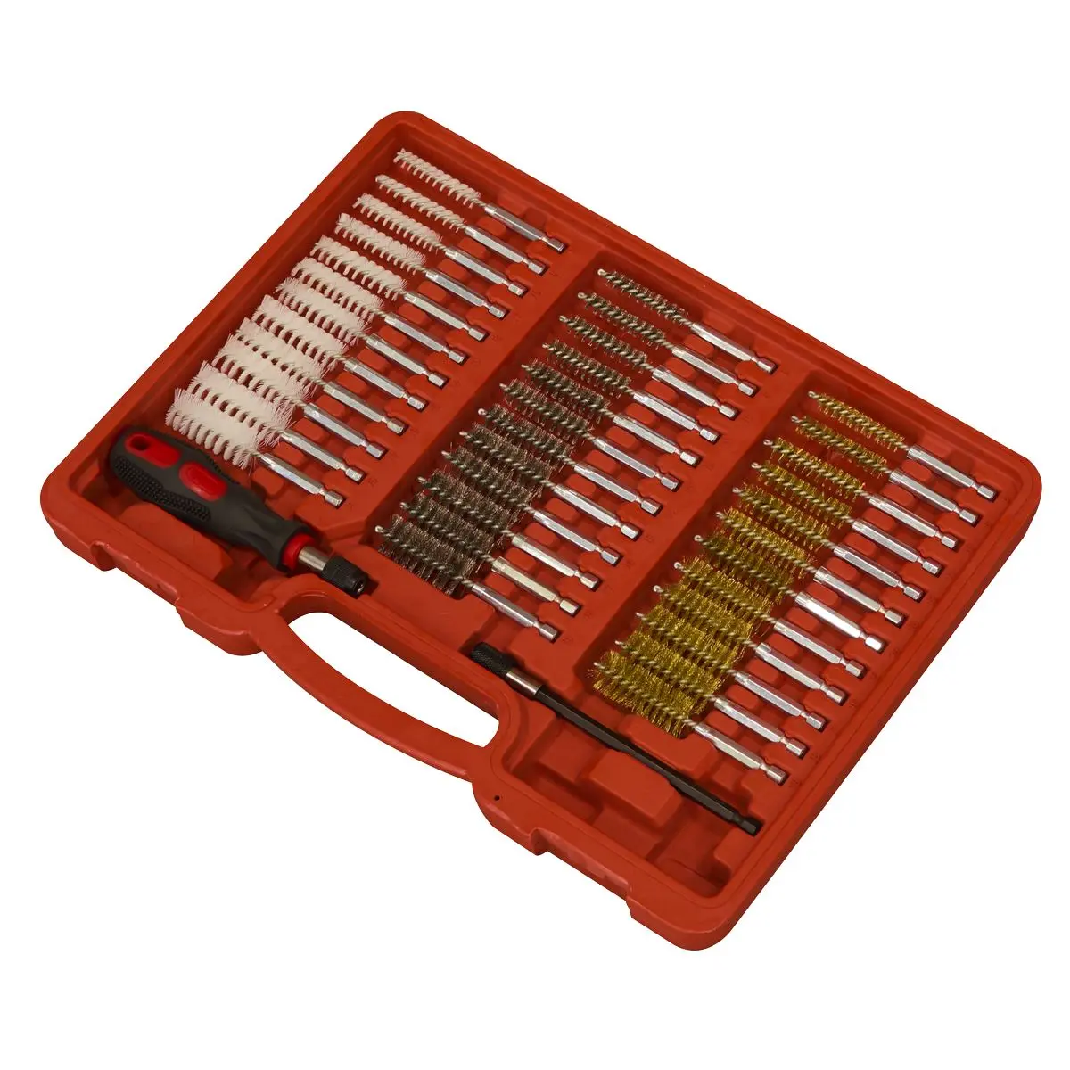 Sealey 38pc Cleaning Brush Set Injector Bore - Image 9