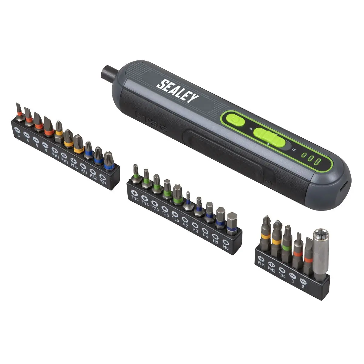 Sealey 4V Cordless Screwdriver with 25pc Bit Set - Image 7