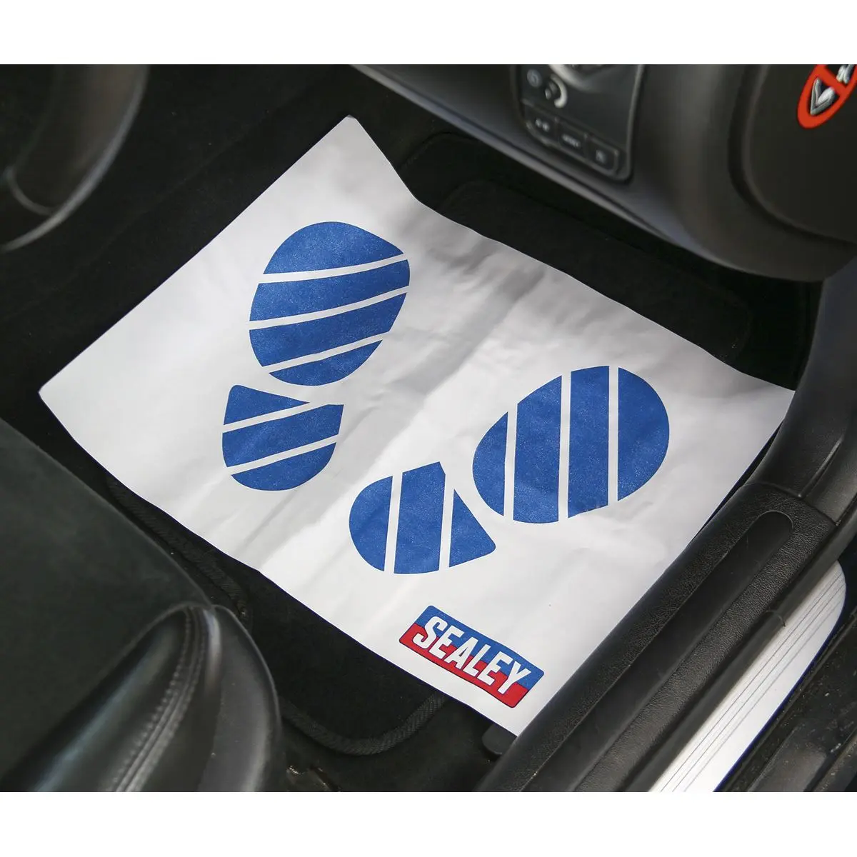 Sealey 5 in 1 Disposable Car Interior Protection Kit - Box of 50 Sets Seat Cover - Image 2