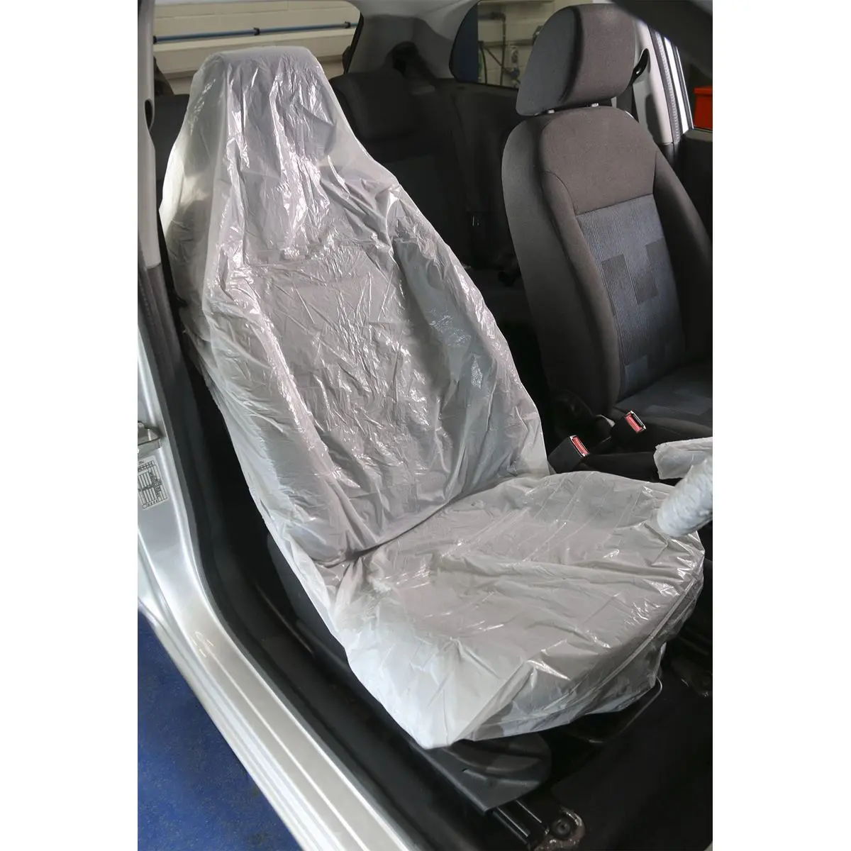 Sealey 5 in 1 Disposable Car Interior Protection Kit - Box of 50 Sets Seat Cover - Image 5