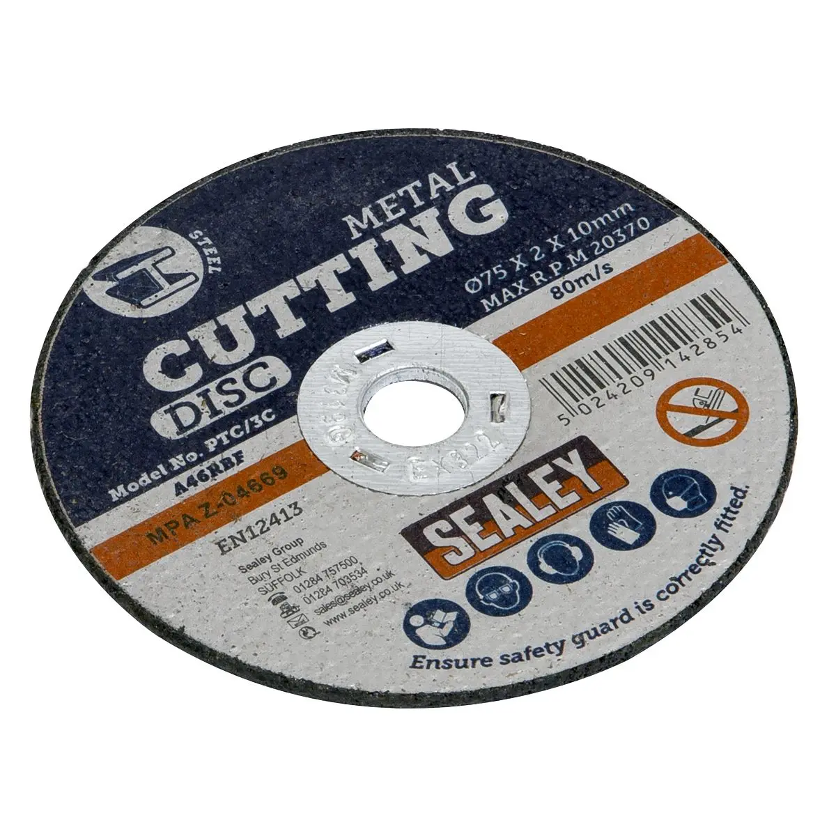 Sealey 5 Pack 75 x 2mm Cutting Disc 10mm Bore Blades General Purpose - Image 3