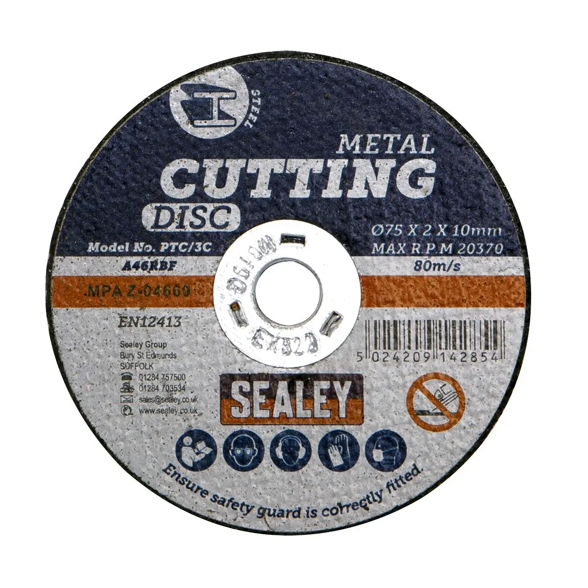 Sealey 5 Pack 75 x 2mm Cutting Disc 10mm Bore Blades General Purpose - Image 4